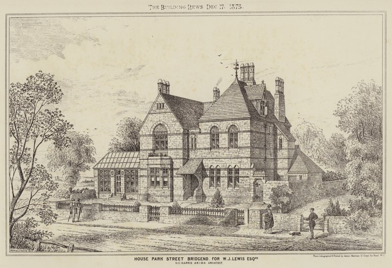 House Park Street Bridgend, for W J Lewis Esquire (gravering) af English School