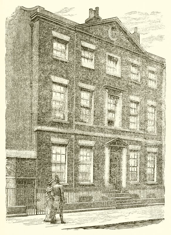 Hus i Rodney Street, Liverpool, hvor Mr. Gladstone blev født af English School