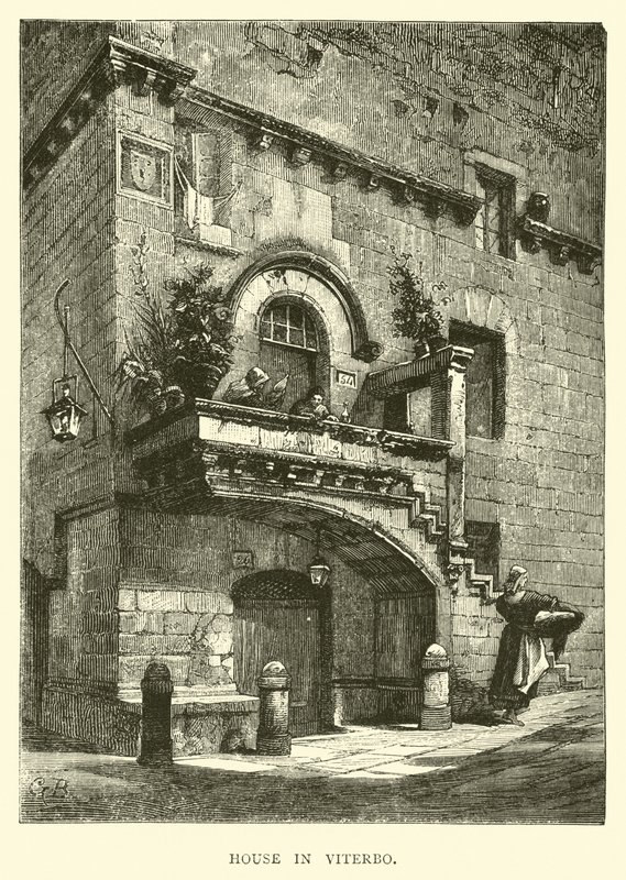 Hus i Viterbo af English School