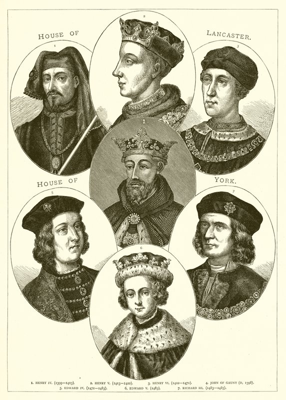 House of Lancaster. House of York af English School