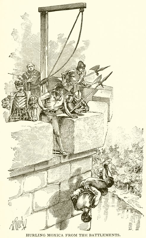 Hurling Moxica fra Battlements af English School