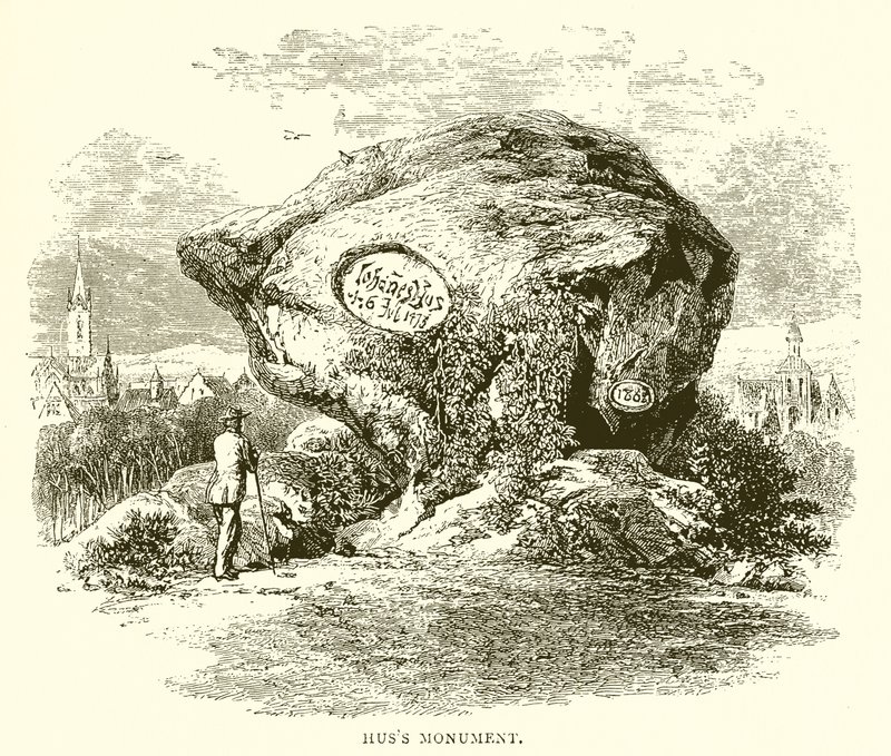 Huss monument af English School