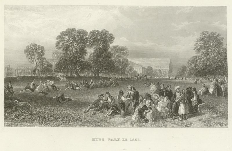 Hyde Park i 1851 af English School