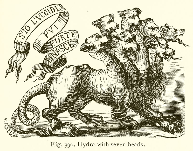 Hydra med syv hoveder af English School