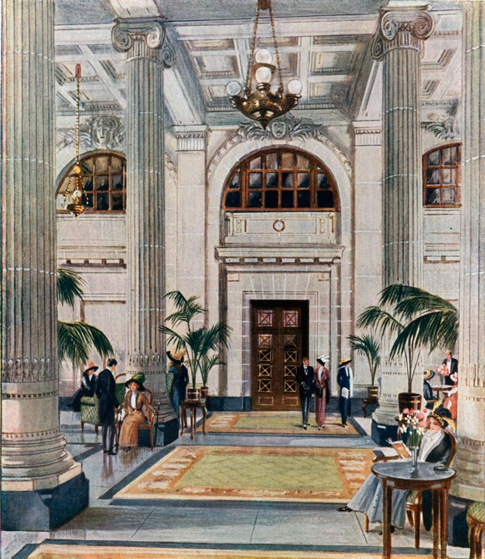 Hypostyle Hall på New Midland Adelphi Hotel, Liverpool af English School