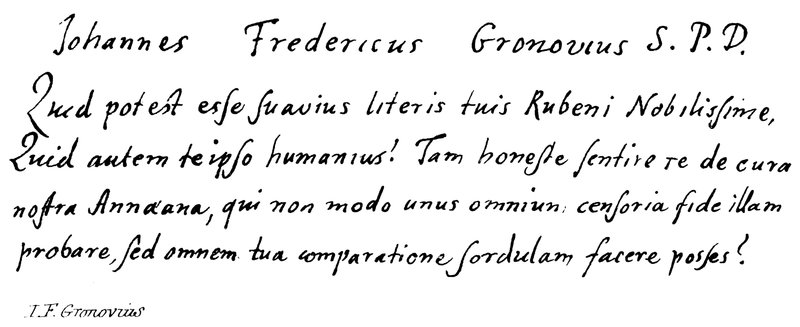 I F Gronovius af English School