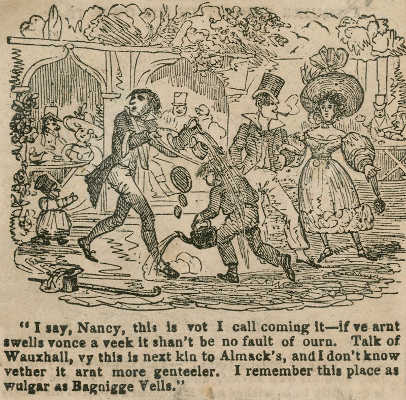 Jeg siger, Nancy, det er vot, jeg kalder at komme det; Vauxhall Gardens, London af English School