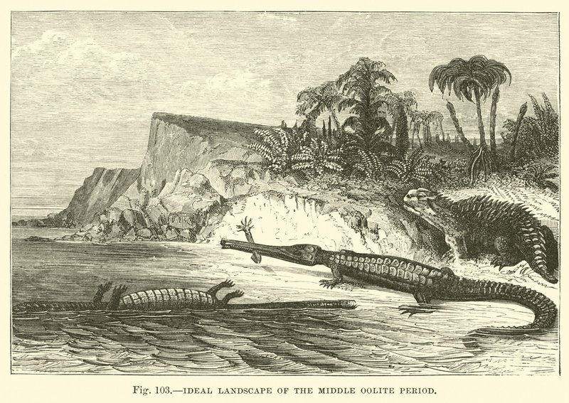 Ideal Landscape of the Middle Oolite Period  af English School
