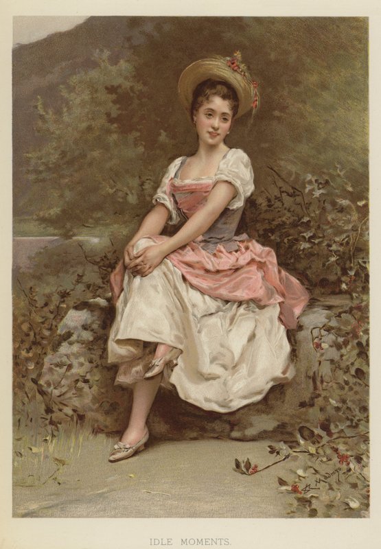 Inaktive øjeblikke (chromolitho) af English School