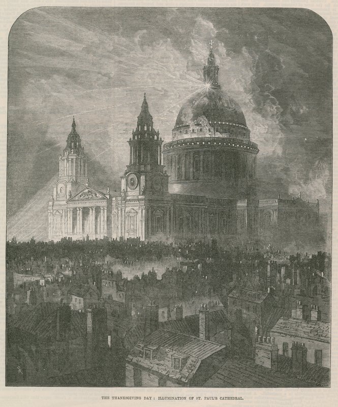 Illumination St Pauls Cathedral af English School