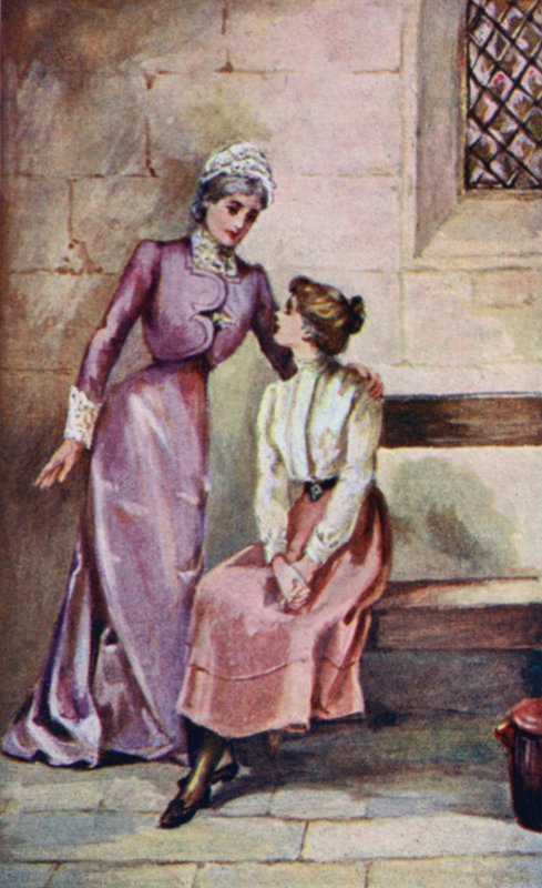 Illustration til A World of Girls af L T Meade (farve litho) af English School