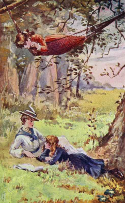 Illustration til A World of Girls af L T Meade (farve litho) af English School