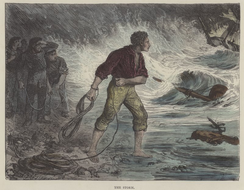 Illustration til David Copperfield (farvet gravering) af English School