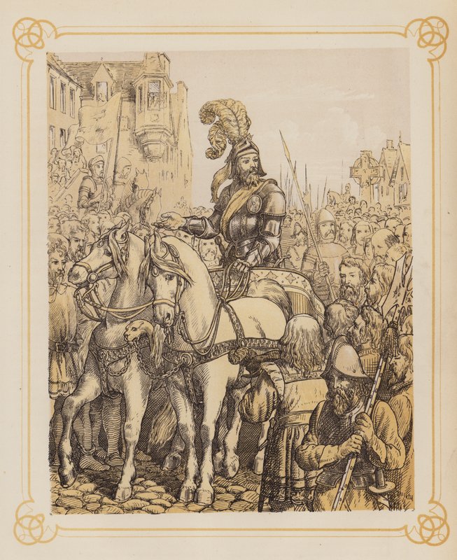 Illustration til John Bunyans Holy War (litografi) af English School