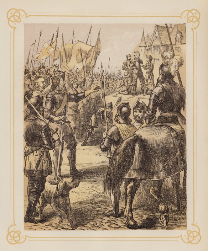 Illustration til John Bunyans Holy War (litografi) af English School