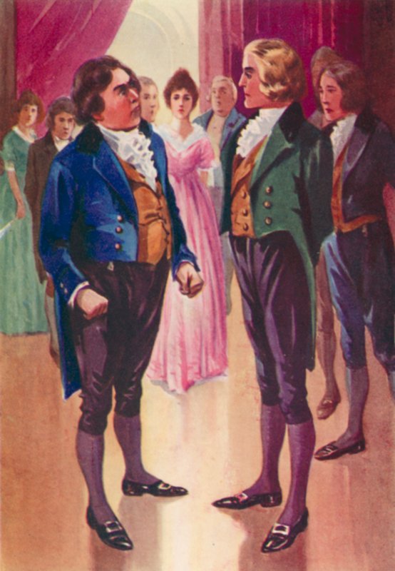 Illustration til John Halifax Gentleman af Dinah Maria Mulock (farve litho) af English School