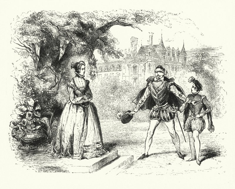 Illustration til Les Huguenots af Giacomo Meyerbeer (gravering) af English School
