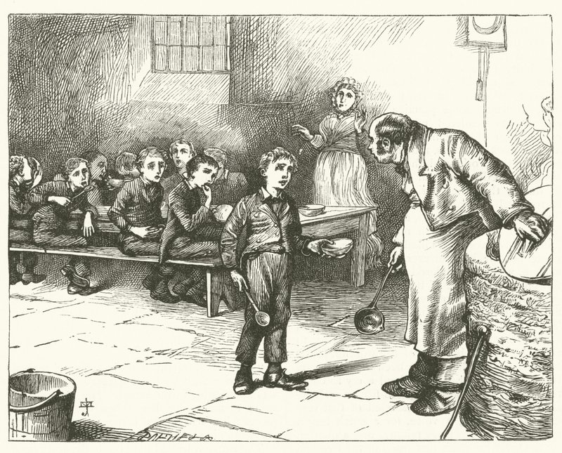 Illustration til Oliver Twist (gravering) af English School
