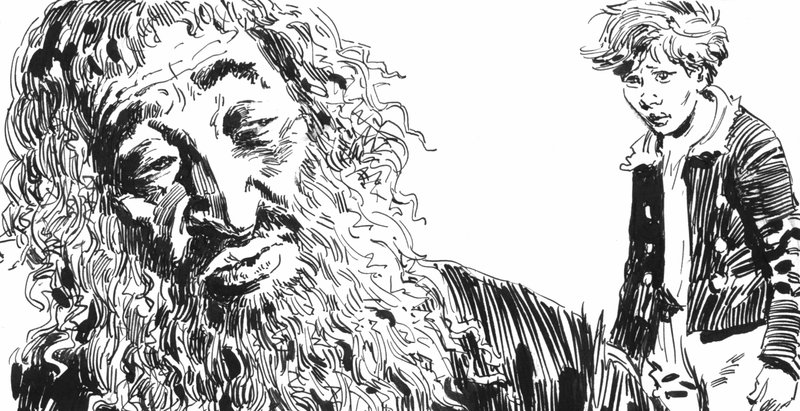 Illustration til Oliver Twist af Charles Dickens (pen og blæk) af English School