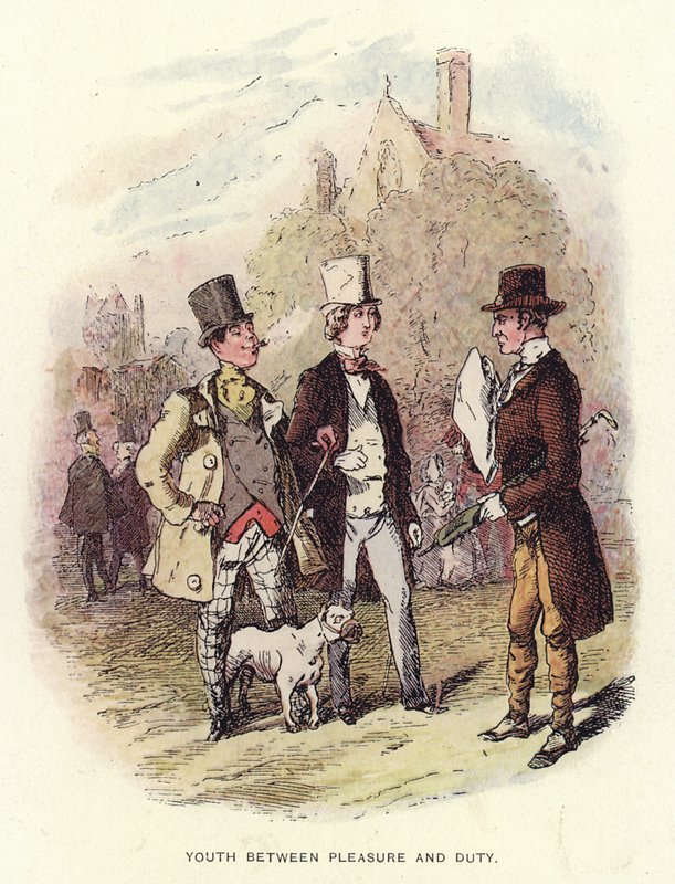 Illustration til Pendennis af Thackeray af English School