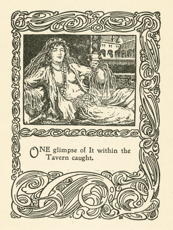 Illustration til Rubaiyat af Omar Khayyam (litho) af English School