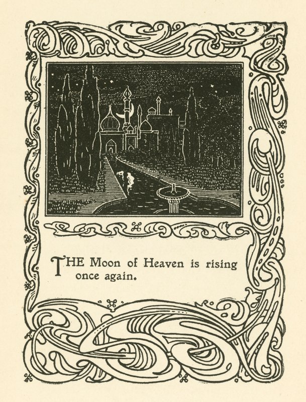 Illustration til Rubaiyat af Omar Khayyam (litho) af English School