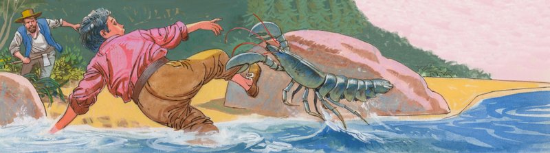 Illustration til den schweiziske familie Robinson af English School