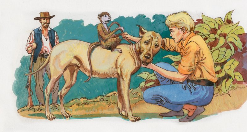 Illustration til den schweiziske familie Robinson af English School
