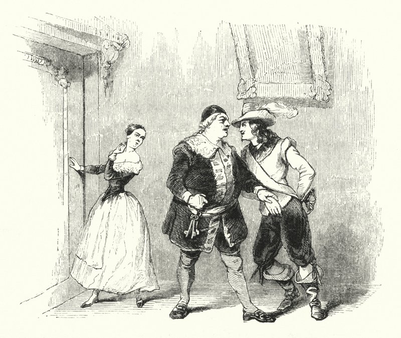 Illustration til Barberen i Sevilla af Rossini (gravering) af English School