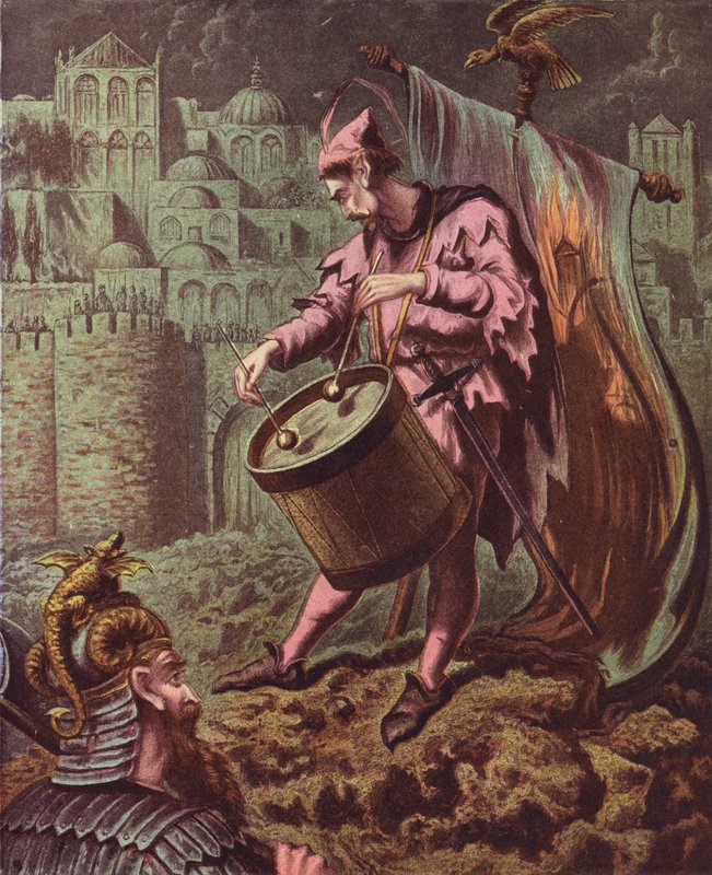 Illustration til Den hellige krig af John Bunyan (farvelitografi) af English School