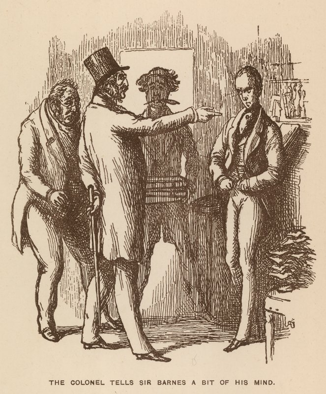 Illustration til The Newcomes af Thackeray (litho) af English School