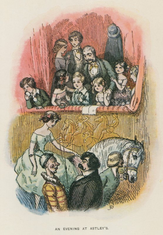 Illustration til The Newcomes af Thackeray (litografi) af English School