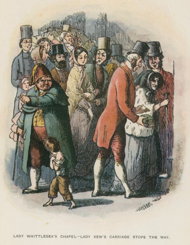 Illustration til The Newcomes af Thackeray af English School