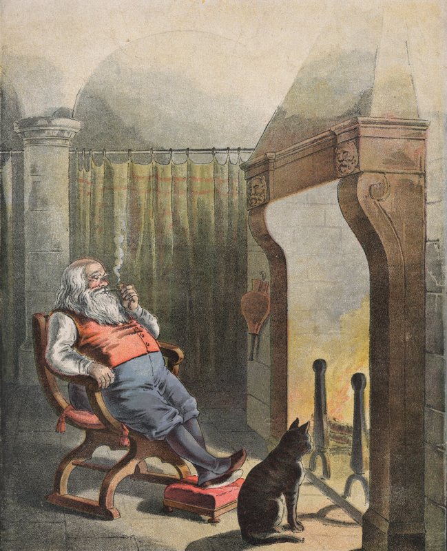 Illustration til Natten før jul (chromolitho) af English School