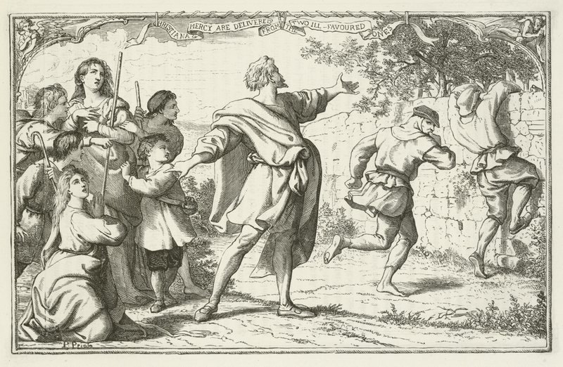 Illustration til The Pilgrims Progress af John Bunyan af English School