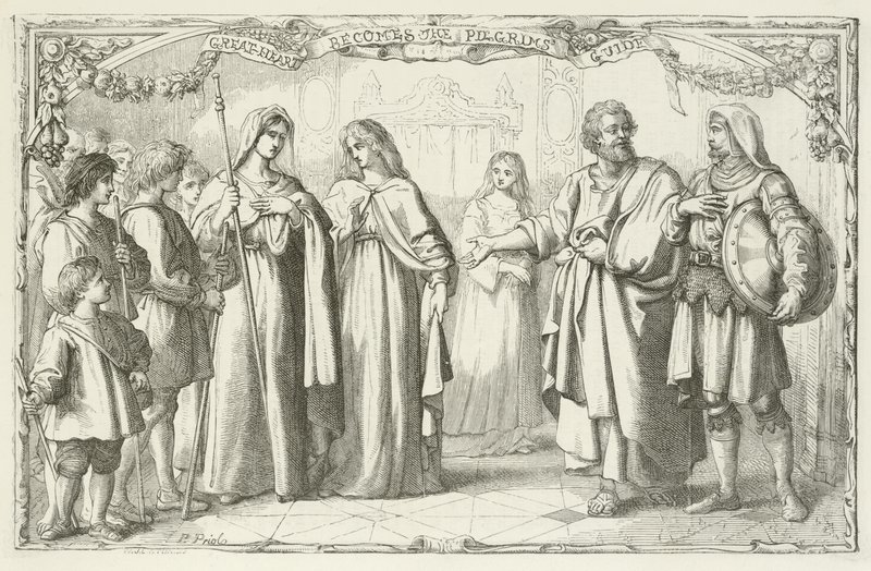 Illustration til The Pilgrims Progress af John Bunyan af English School