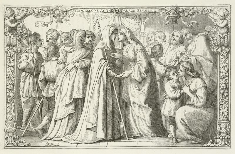 Illustration til The Pilgrims Progress af John Bunyan af English School