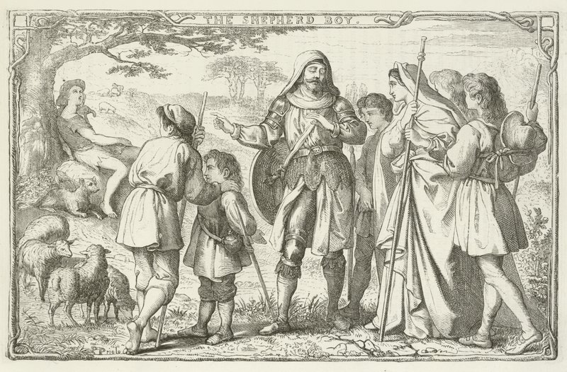 Illustration til The Pilgrims Progress af John Bunyan af English School