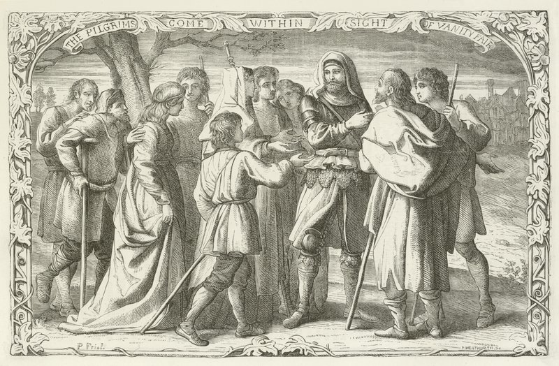 Illustration til The Pilgrims Progress af John Bunyan af English School