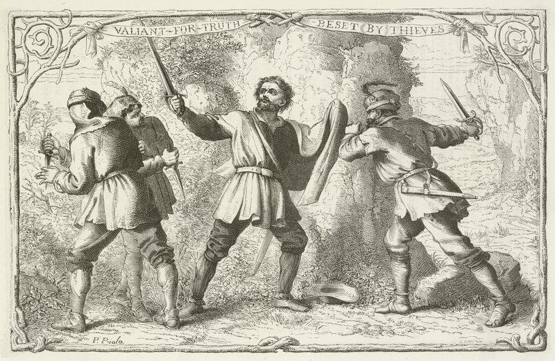 Illustration til The Pilgrims Progress af John Bunyan af English School