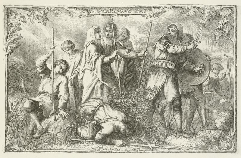 Illustration til The Pilgrims Progress af John Bunyan af English School