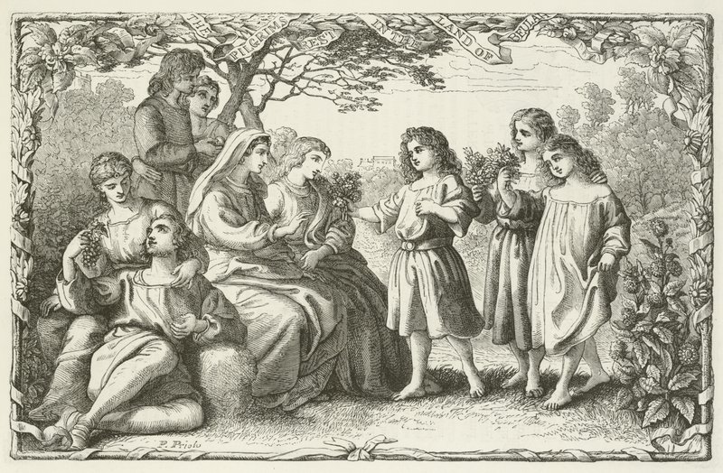 Illustration til The Pilgrims Progress af John Bunyan af English School