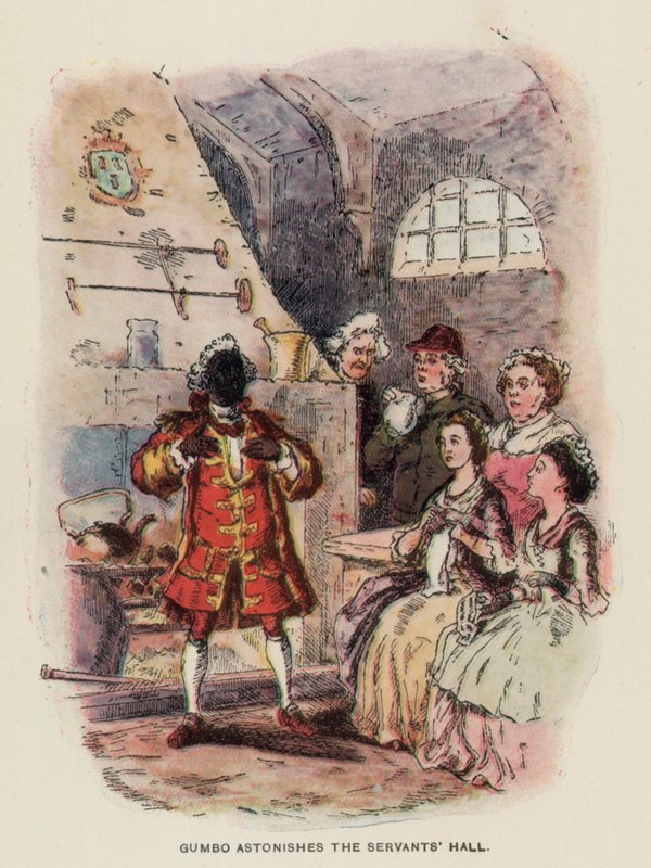 Illustration til The Virginians af Thackeray (litografi) af English School