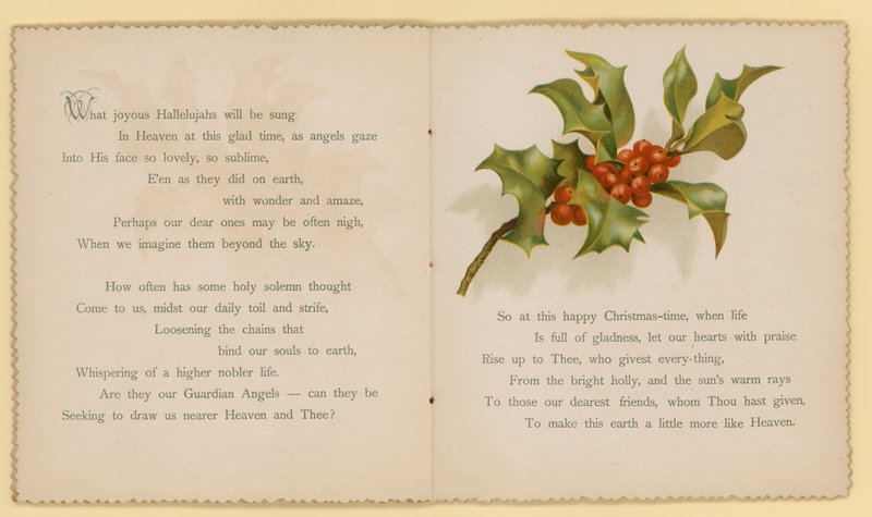 Illustration til Tidings Of Joy af Dora Ross (farvelitografi) af English School