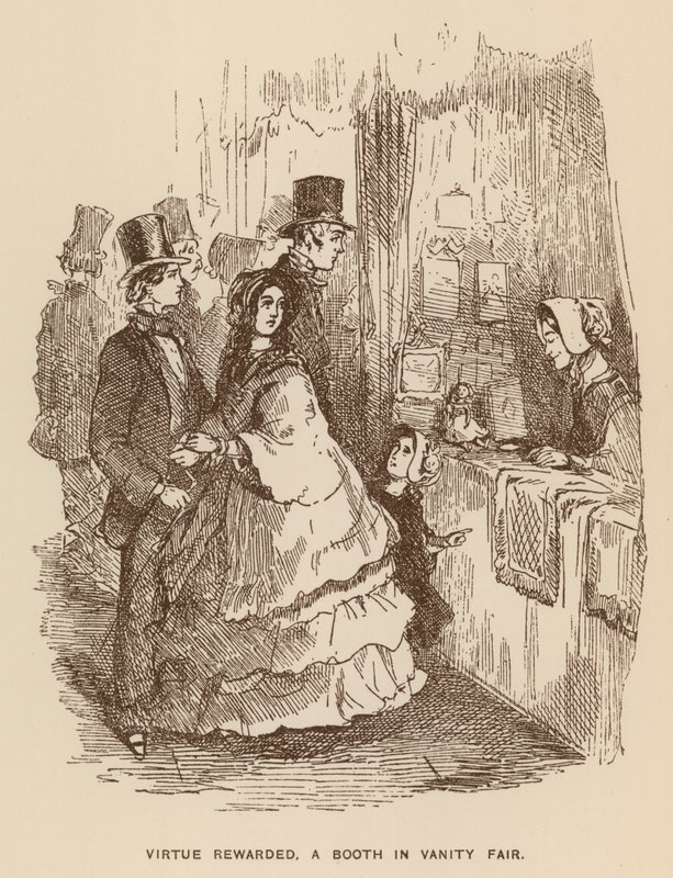 Illustration til Vanity Fair af Thackeray af English School