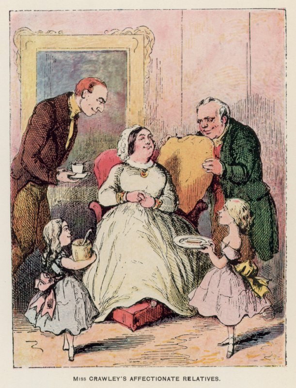 Illustration til Vanity Fair af Thackeray af English School