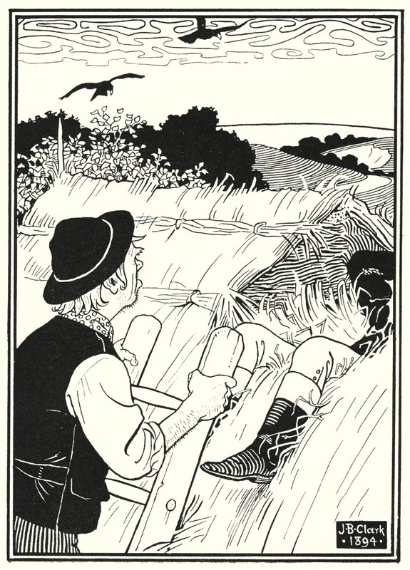 Illustration til Baron Münchhausens eventyr (kobberstik) af English School