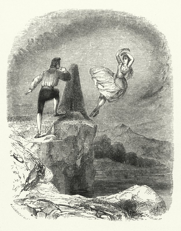 Illustration til balletten, Ondine eller Naiaden (gravering) af English School
