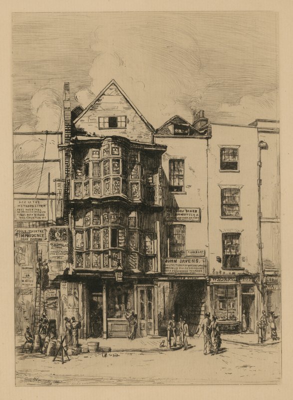 Illustration af Sir Paul Pindar Stout House af English School
