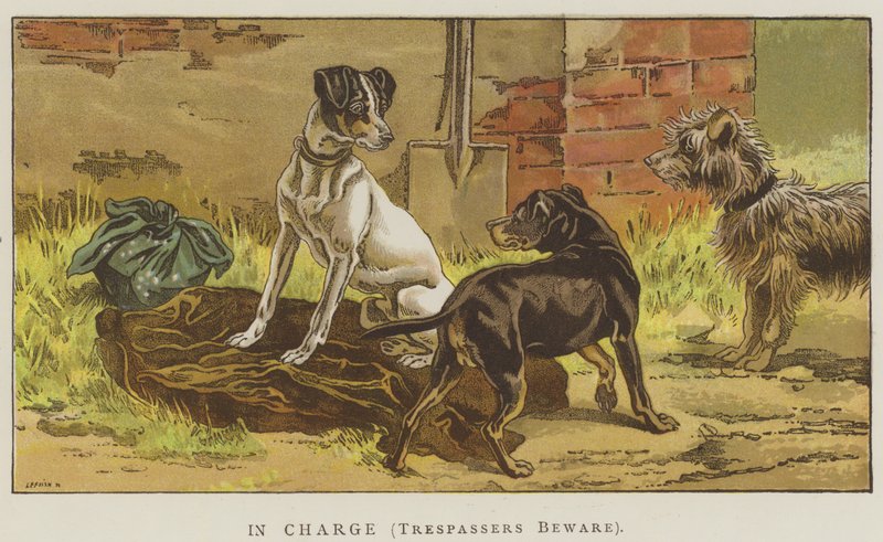 Ansvarlige, overtrædere pas på (chromolitho) af English School
